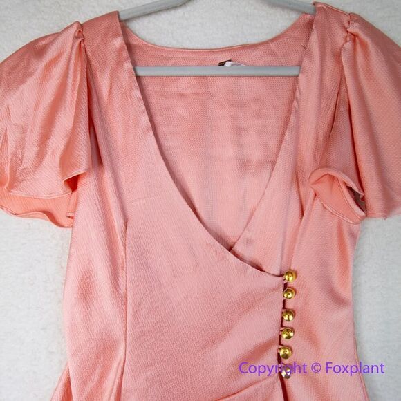 New! Free People Scarlett‎ Mini Dress in peach, size S - Picture 5 of 15